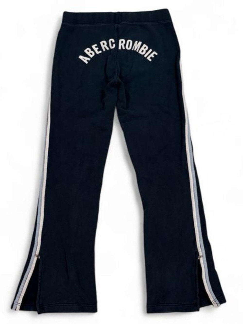 Y2K Abercrombie & Fitch navy blue track sweatpants zipper opening flare